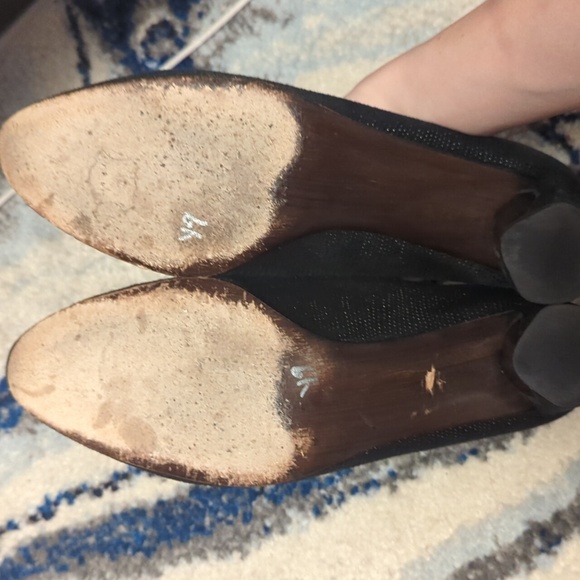 Stuart Weitzman textured Napa leather block heels - Picture 3 of 11